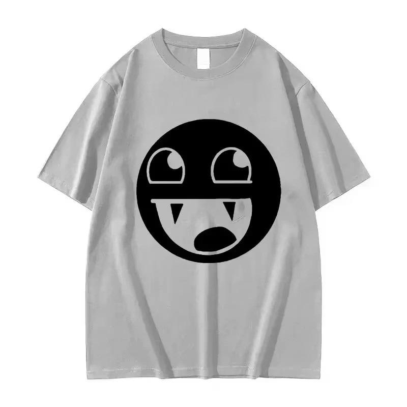 Epic Face Domo Kun European and American Fun and Funny Emoji Pattern Trendy Brand Short-sleeved T-shirt for Men and Women Tops