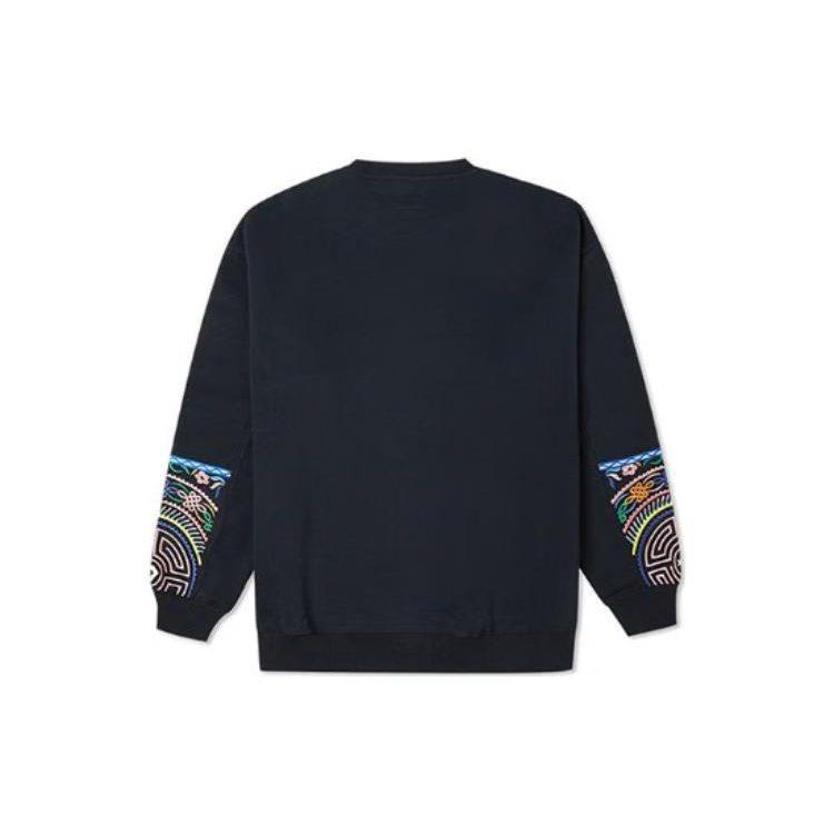 Converse Sweatshirts Unisex Black Crew Neck Thickened Regular 10025058-A03