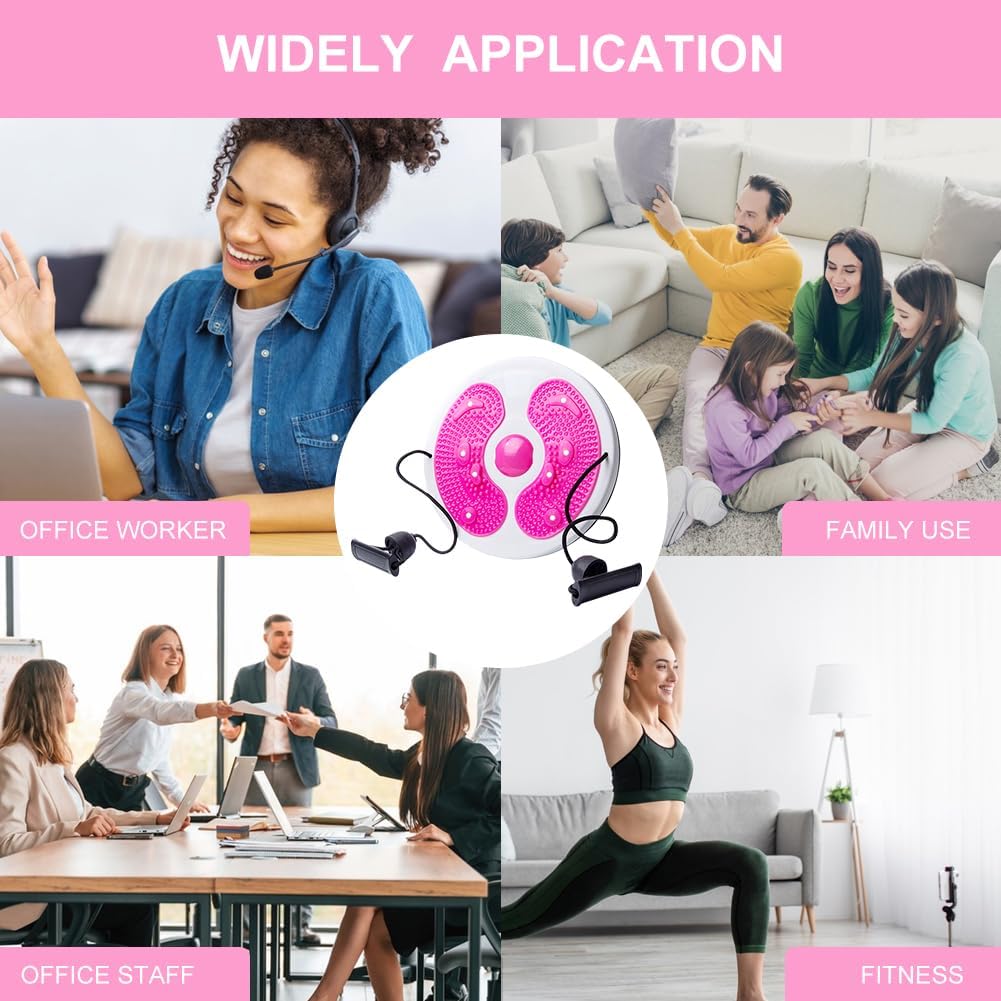 Waist Disc Balance Board with Drawstring Waist Whisper Body Shaping Waist Twis-ting Disc Fitness Turntable Waist Wriggling Plate for Home Workout