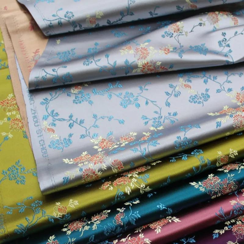 100x75cm Thailand/Chinese Style Florals Ethnic Southeast Asia Burma Jacquard Women's Jacquard Skirt Fabric DIY Sewing Material
