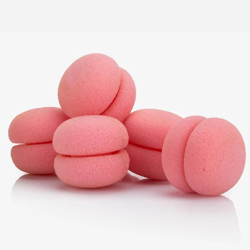 6pcs Set Strawberry Soft Foam Anion Bendi Hair Tools Curl Rollers Adhere To The DIY Perm Styling