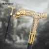 Golden White Horse Handle Luxury Walking Stick Party Fashion Elegant Walking Stick Decorative Cospaly Cane Knob Crosier 90cm