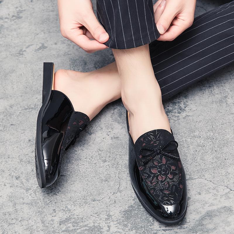Tassel Loafers Slip-On Half Loafers Men's Casual Mules Shoes Suede Driving Shoes Fashion Mens Moccasins Banquet Social Shoes