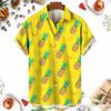 Men's Shirts 3D Fruit Pineapple Printed Shirts For Women New Summer Funny Streetwear Short Shirts Y2k  Mens Hawaiian Clothing