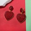 Cross-border Christmas Heart Pendant Geometric Earrings for Women - Versatile Fashion Accessory