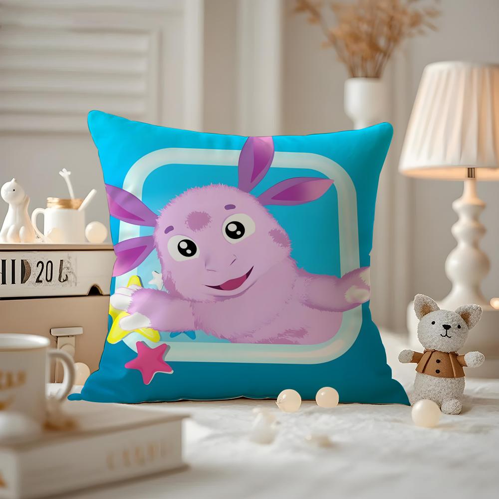 Poszewka na poduszkę Kwaii Wzór L-Luntik Drukowana Poszewka Anime Do Salonu Pokrowiec na Poduszkę Sofa & Dekoracja Sypialni