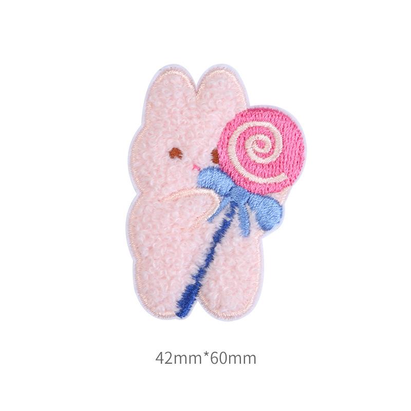 Cute Rabbit Patch Sticker, Children'S Women'S Clothes, Bags, Pants, Down Jacket Cloth Sticker, Hole-Free Repair Embroidery Sticker
