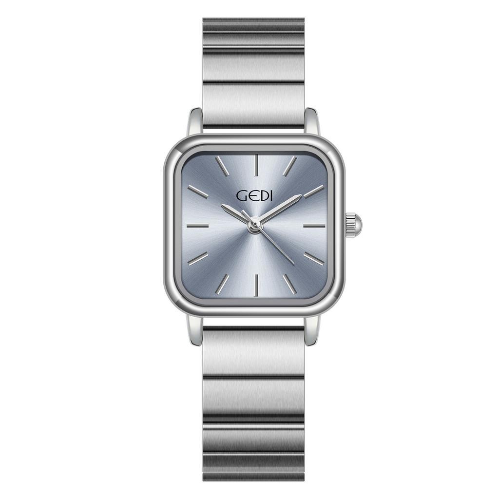 Gadi Elegant Stainless Steel Square Watch For Women With Water Resistance And Quartz Movement