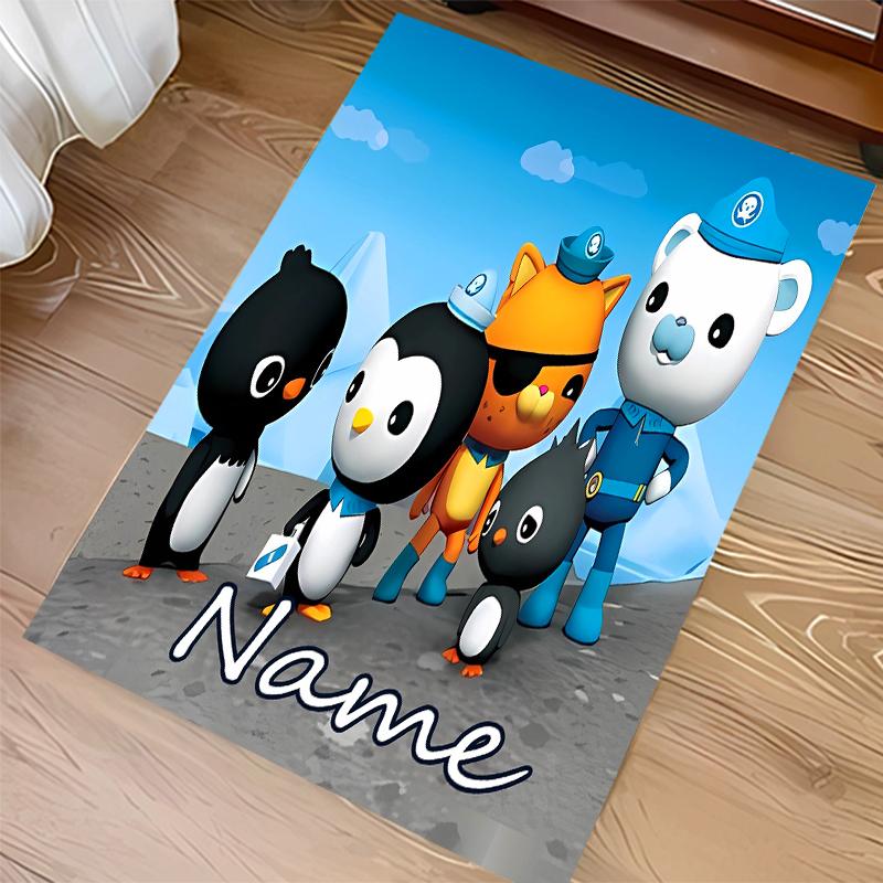Custom Personalization Octonauts Print Area Rug - Soft, Washable Non-Slip Indoor Mat,Living Room,Home&Office Decorative Rug