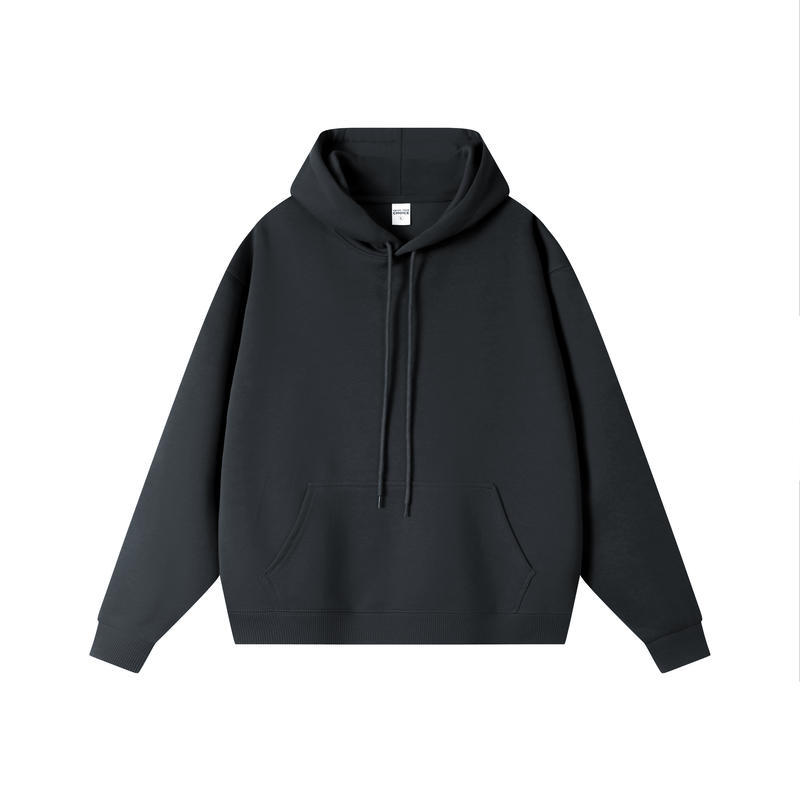 Solid Color Hooded Pullover Sweatshirt Spring Fall Style Unisex Fashion Workwear Hoodie Youth Trend Streetwear