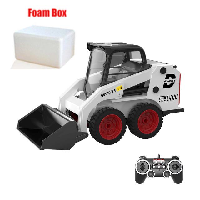 Double E E594 1:14 Remote Control Slip Loader Toy Car RC Truck Engineering Vehicle Skid Steer Excavators Toys for Boys Gifts
