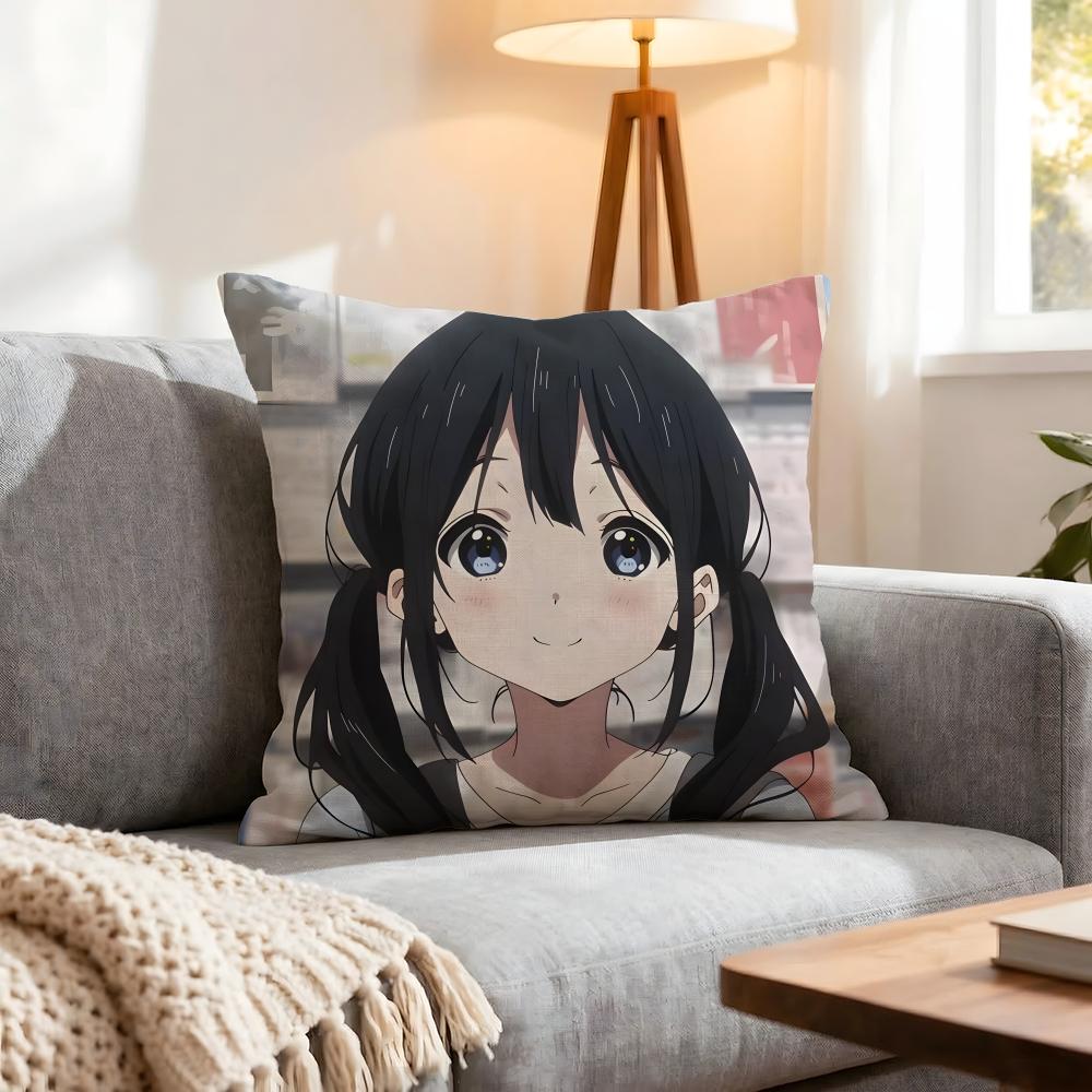 Anime Tamako Market Cushion Cover 1Pcs Decorative Covers Soft Cushion Case For Sofa Couch Decor 40X40 45X45 Pillowcases