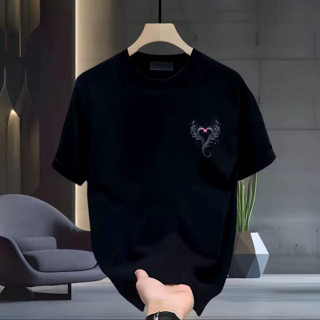 Men Simple Cotton T Shirt Short Sleeve Crew Neck Casual Solid Color Top Soft Breathable Fabric Basic Tee for Everyday Wear