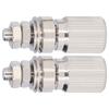 2PCS Binding Post Silver Alloy Contact No Insulation Power Grounding Terminal Post 50025