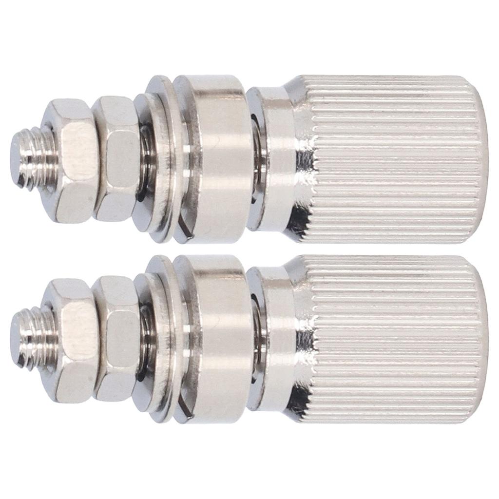2PCS Binding Post Silver Alloy Contact No Insulation Power Grounding Terminal Post 50025