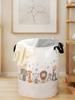 Animal laundry basket, foldable large capacity canvas storage bucket, children's toy clothing storage, home bathroom