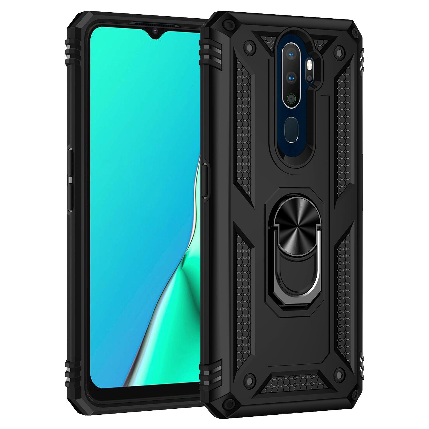 

Протиударний чохол для Oppo A9 2020 Чохол Oppo A9 Finger Ring Holder Phone Case For OPPO A9 2020 Capa CPH1937 CPH1939 PCHM30 PCHT30 OPPO R17 чорний
