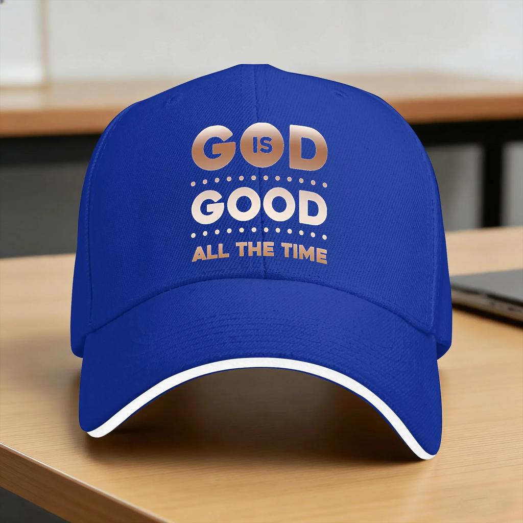 God Is Good All The Time Sun Baseball Cap Summer Unisex Unisex Custom DIY Hip Hop Hats Adjustable Trendy Tennis Skate Snapback Cap