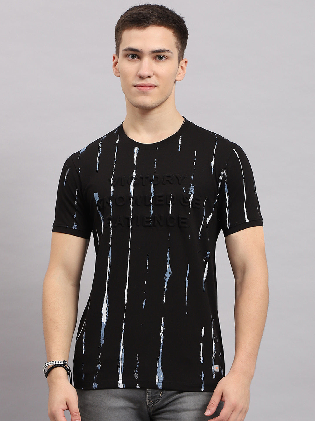Monte Carlo Men Regular Fit Black Tshirt 3XL