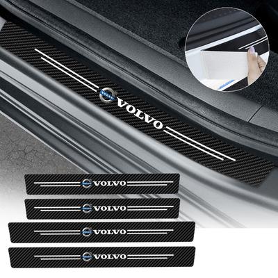 4 szt. Ozdobne nakładki na progi samochodowe z włókna węglowego do S90 V90 V60 V40 XC90 S60 XC60 V70 XC40 S80 T6 EX90 EM90