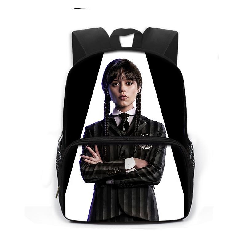 Wednesday The Adams Family Backpack – Large Capacity Schoolbag Travel Bag Kid Gift