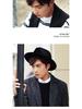 Fedora Unisex Vintage de Ala Ancha - Estilo Europeo y Americano Otoño/Invierno Sombrero de Fieltro de Lana Sintética
