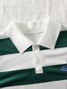 Boys' Casual Preppy Style Classic Everyday Versatile Color-blocked Striped Collar Short-sleeved Polo Shirt for Spring and Summer