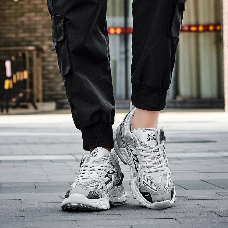 Унисекс модная обувь для пар ретро кроссовки для папы 44 сапфир синий — фото 14