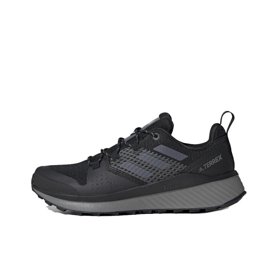 Adidas Terrex Folgian Hiker Шнуровка Нескользящие Прочные Легкие Низкие Беговые Кроссовки Мужские Кроссовки Черный Серый EF0404 42