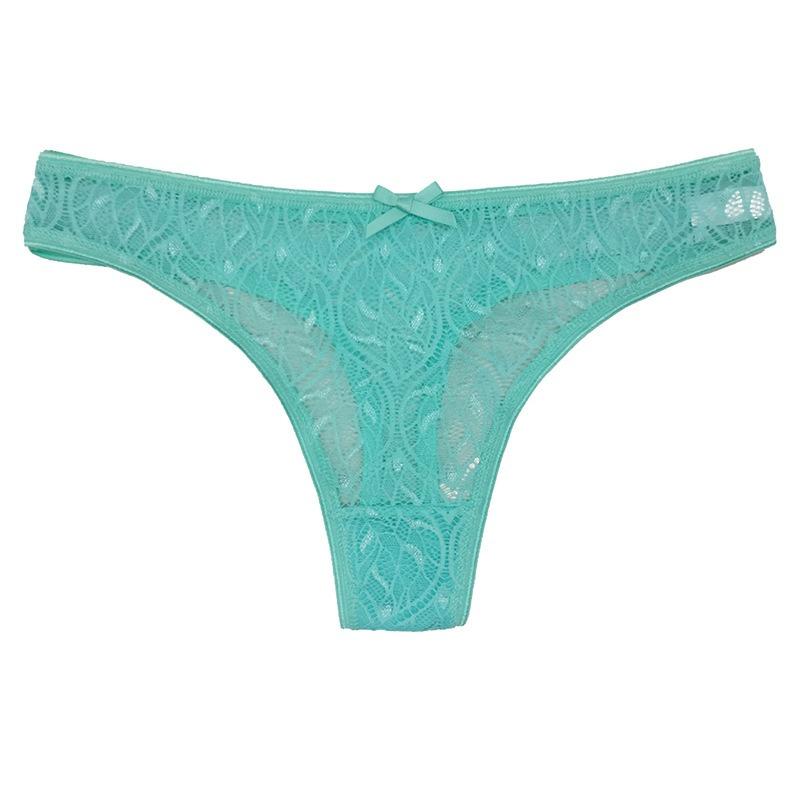 Low-Middle Waist Ladies Thong Panties, Non-marking Comfortable Breathable Women's T Pants Lace Sexy Women's Panties