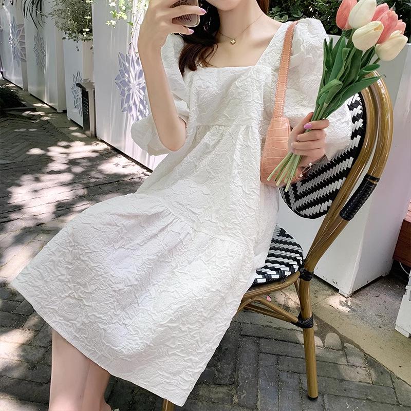 High-End Mid-Length Loose Maternity Dress - Short-Sleeved, Versatile, and Stylish for Summer and Spring