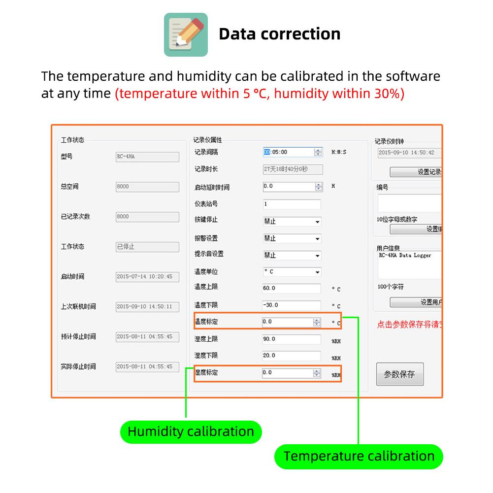 RC-4HC Temperature&Humidity Data Logger With USB Connection External Probe High Precision Sensor And Automatic Report Generation