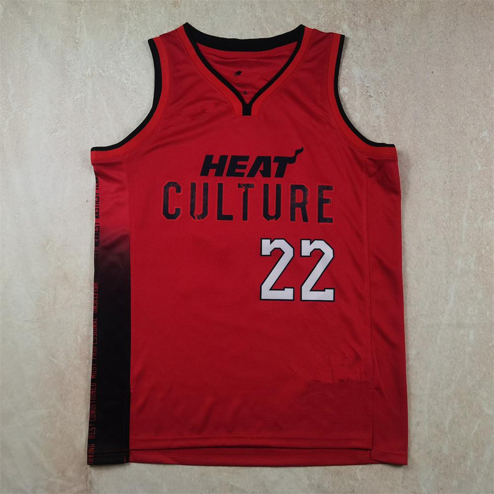 2024-25 Miami Heat City Edition Red Basketball Jersey #22 Butler, Herro, Adebayo