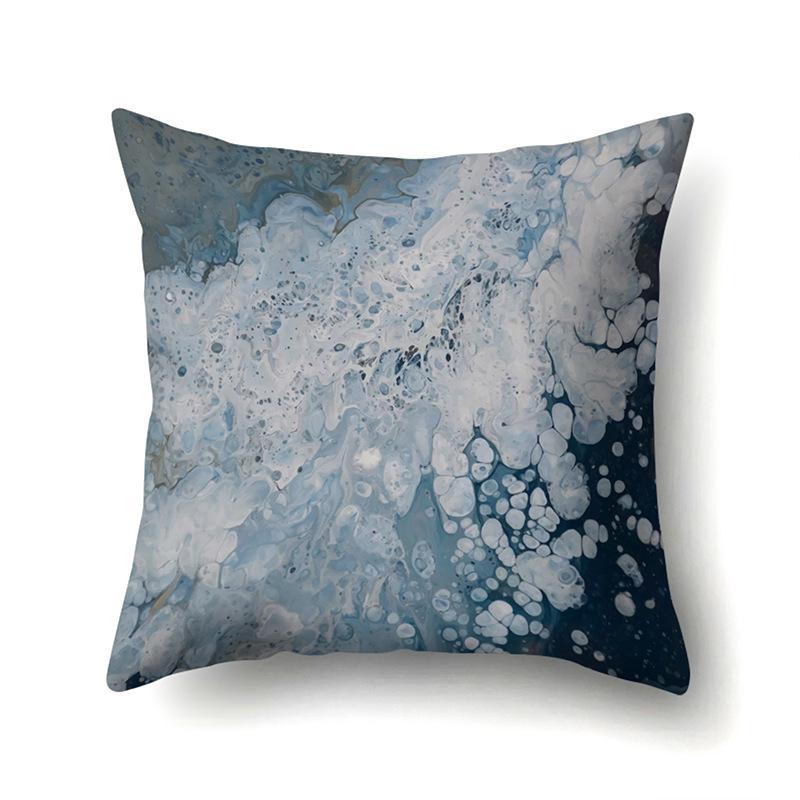 Nordic Modern Abstract Ins Style Polyester Pillow Case Car Decoration Home Printed Waist Cushion Pillow Case