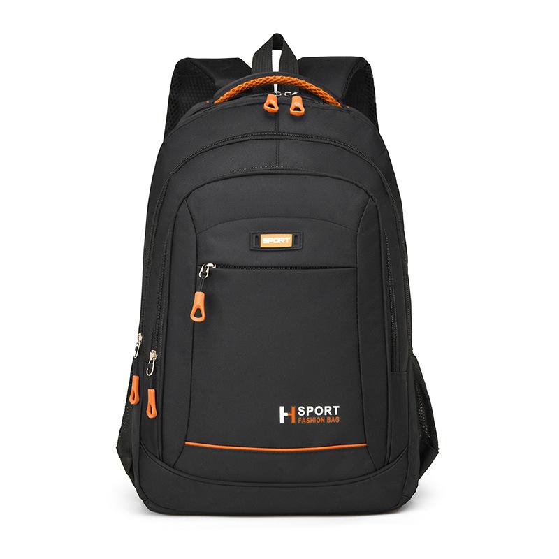 Commuter men s backpack, large-capacity anti-splashing computer backpack, simple and casual college student schoolbag оранжевый