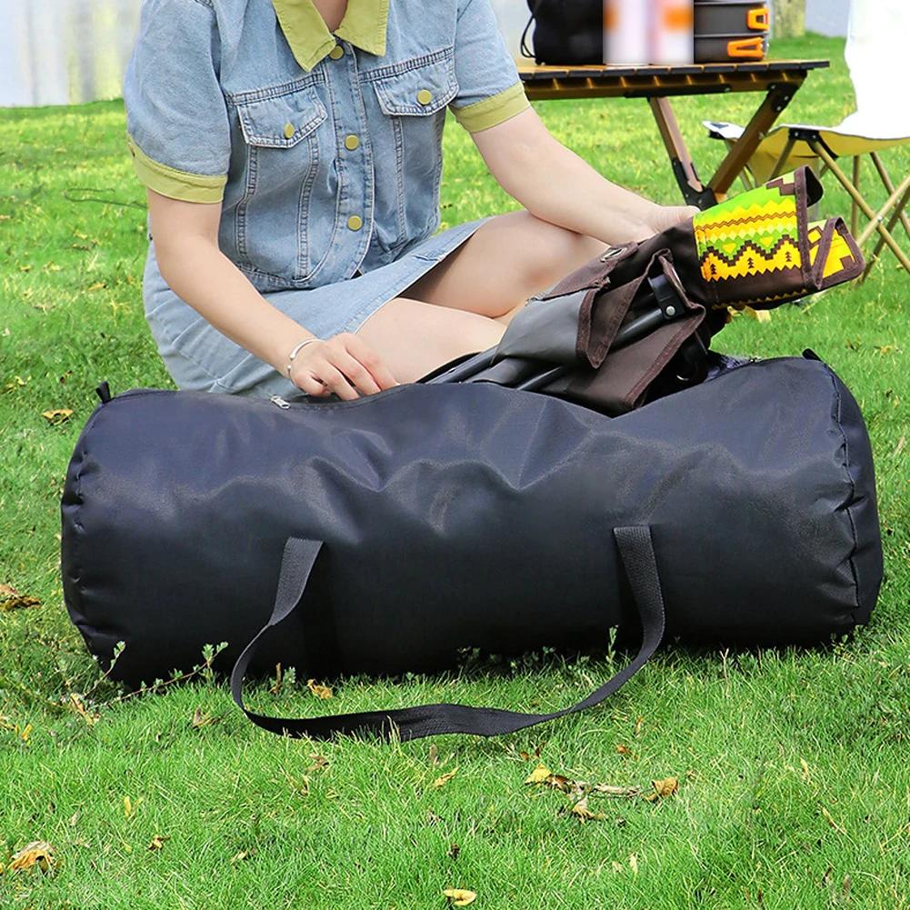Heavy Duty Camping Storage Bag for Tent Sleeping Bag Picnic Mat with Adjustable Straps Waterproof Oxford Fabric Design 19x72cm