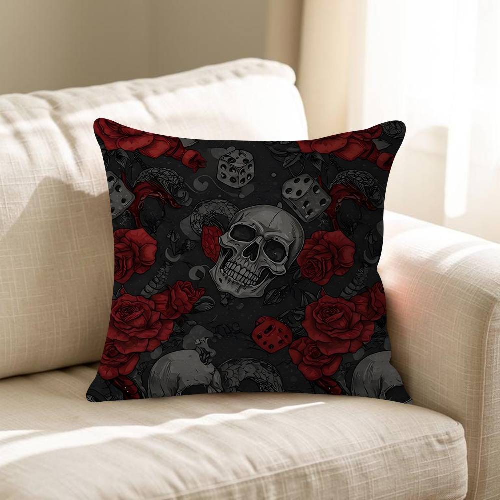 Black  White Floral Pattern Pillow Cover Sofa Cushion Cover Home Room Decoration Children Gift