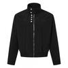 Mens Street Style Stand Collar Jacket Button Decor Loose Fit Casual Outerwear