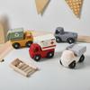 Baby BPA Free Silicone Montessori Toys Food Grade Cartoon Engineering Car Soothing Teether Toys for Newborn Teething Nursing Toy