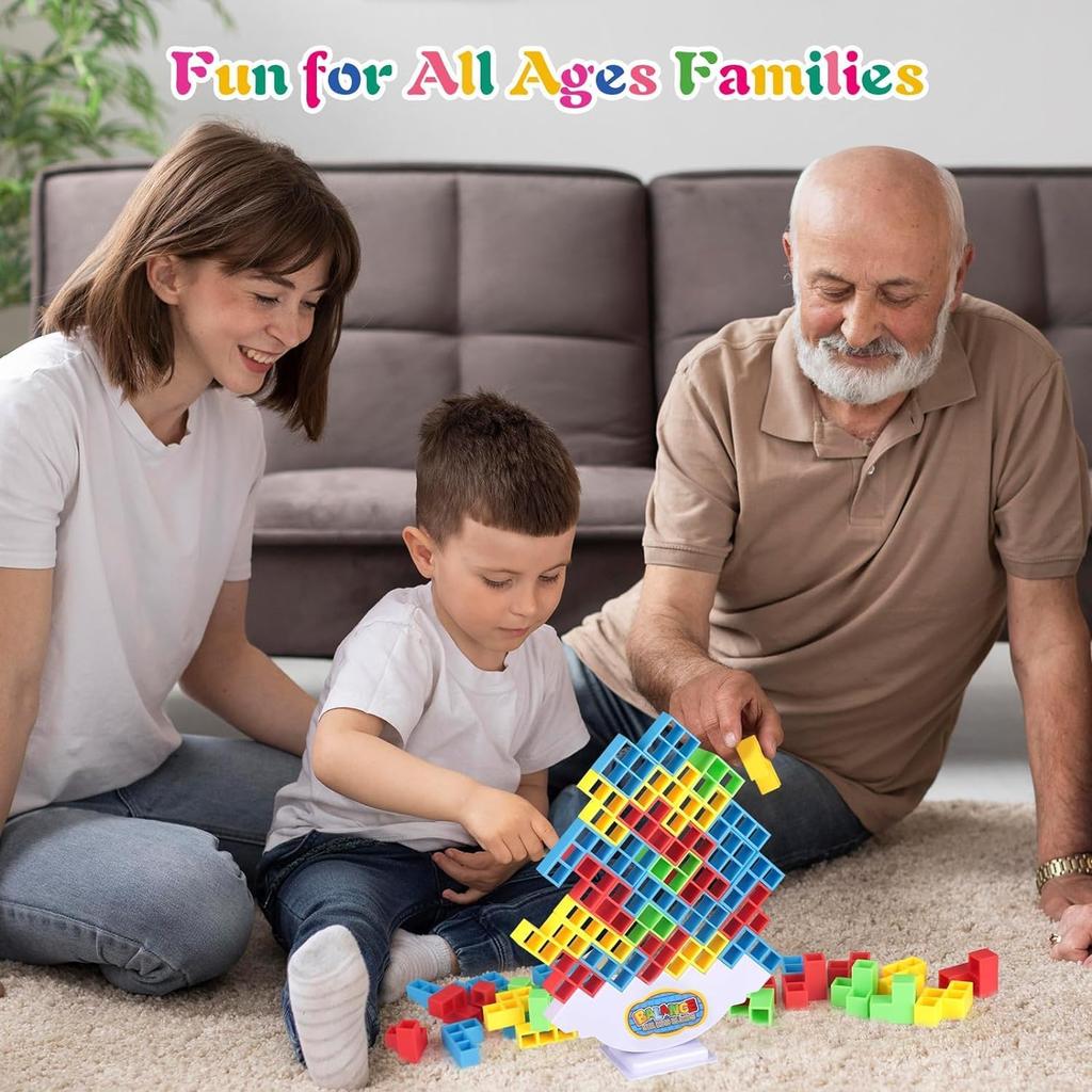 Tetris Balance Toy Tower Game, Tetra Tower Balancing Stacking Board Games, Building Blocks, Puzzle Toy, Family Games, Birthday for Children and Adults