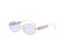 Diamond-Shaped Polygon Sunglasses for Women - Trendy UV Protection, Small Frame