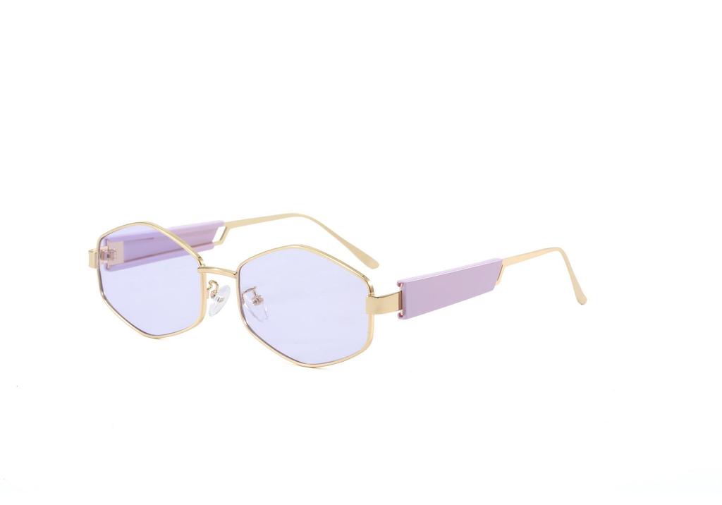 Diamond-Shaped Polygon Sunglasses for Women - Trendy UV Protection, Small Frame