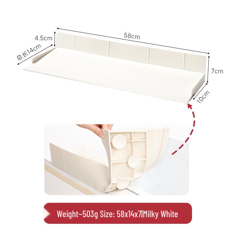 Silicone Non-Slip Sink Splash Guard with Suction Cups - Water Barrier & Separator