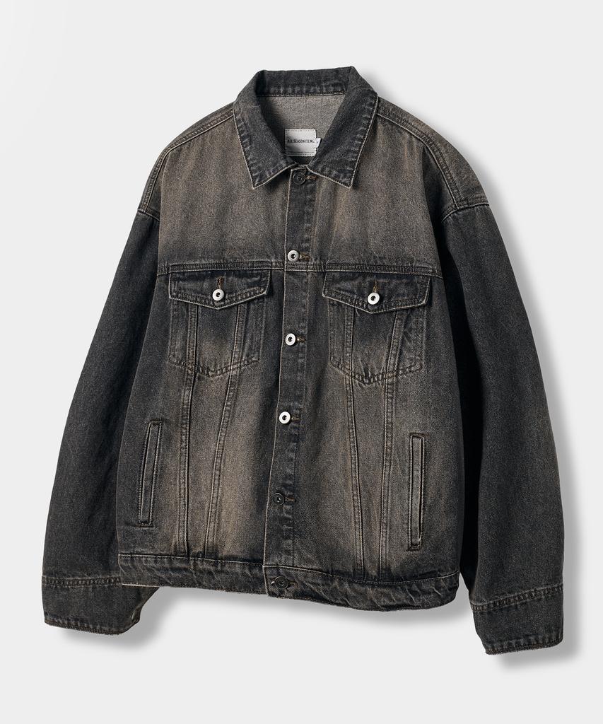 Dimitri Black Asi Og Essential Trucker Jacket_Denim Dust Black
