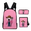 Iconic Distinctive to your eternity Laptop Rucksacks pupil Schoolbags 3D Pattern Oxford Water-resistant Boys/Girls Laptop Backpacks