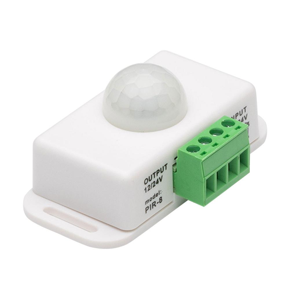 

1pcs Motion Sensor Light Switch 12-24V Dc Infrared Pir Controller For Cabinet Pantry Under Bed Lighting 1-10 Min Adjustable China Mainland