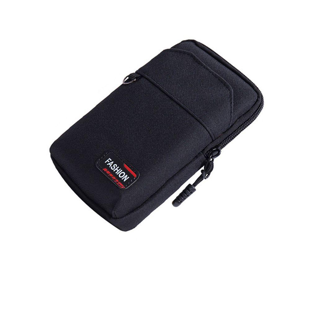 

Green Khaki Nylon Colth Waist Fanny Pack Belt Waist Bag Men Phone Pouch Mobile Phone Bags Single Black