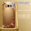 Cinta dorada y lazo Para Samsung Galaxy S26 S20 FE S21 S22 S23 Plus S24 Ultra S25Ultra S21+ S22Plus Funda de teléfono de cristal dorado
