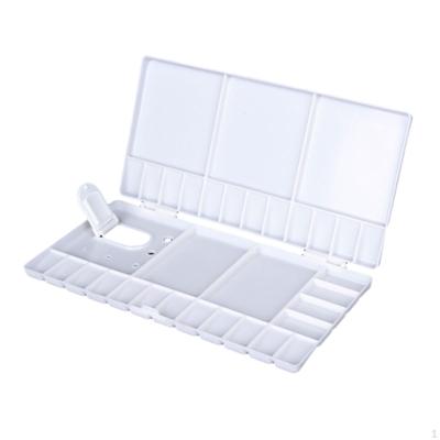 Empty Watercolor Palette Box Tray Portable with Mixing Area Paint Sketchbook