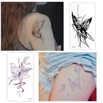 Cartoon Tattoo Sticker Waterproof Butterfly Tattoo Sticker Cute Little Fresh Temporary Tattoo Tattoo
